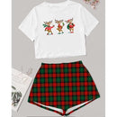 Pijama Natalino - Coleção Natal - Roupa de Dormir | Baby Doll Feminino