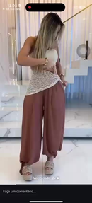 Lenço Bandana Tricot Ponto Crochê Tendência Verão Estiloso Elegante