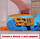 Novo 2026 Caminhão Dinossauro engolidor e Porta-carrinhos com 4 Carrinhos de Fricção.