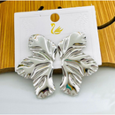 Brincos Femininos Pétala Flor Folheado Brinco Meia Petala Folha Acessórios Femininos