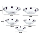 Kit 5 Saladeira Tigela Bowl Inox Vasilha Bacia