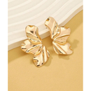 Brincos Femininos Pétala Flor Folheado Brinco Meia Petala Folha Acessórios Femininos