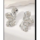 Brincos Femininos Pétala Flor Folheado Brinco Meia Petala Folha Acessórios Femininos