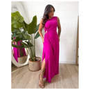 Vestido Longo Mula Manca de Festa – Tecido Duna com Bojo e Zíper Lateral