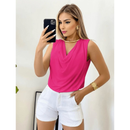Blusa Feminina Social Gola Boba Elegante Soltinha Suplex