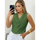 Blusa Feminina Social Gola Boba Elegante Soltinha Suplex