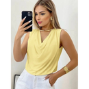 Blusa Feminina Social Gola  Elegante Soltinha Suplex