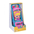 Boneca Loira Bebe Baby Collection Passeio Com Mini Carrinho Super Toys