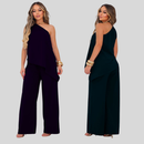 Conjunto  Crepe Pantalona Ombro Só Alfaitaria