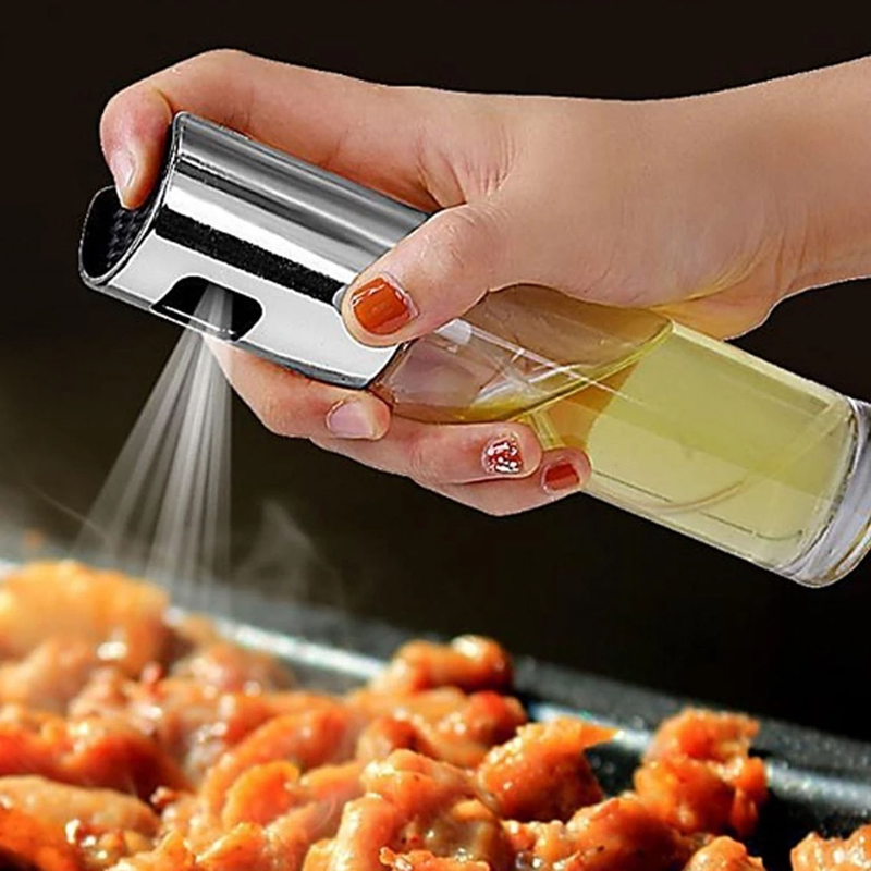 Kit4 Spray Pulverizador Vidro Inox Borrifador Azeite Vinagreessenciais De Cozinha Promoções 100ML
