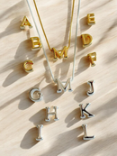 Colar Letra Inicial Feminino Ouro 18k Semi Joia Cordão Personalizado