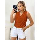 Blusa Feminina Social Gola  Elegante Soltinha Suplex
