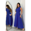 Vestido Midi Um Ombro Só com Laço – Elegante e Soltinho