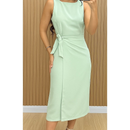 Vestido Feminino Midi de Alfaiataria com Amarração Lateral – Elegante e Sofisticado
