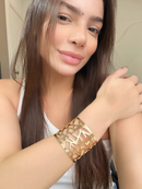 Bracelete Feminino Vazado - Dourado ou Prateado - Leve moderno e sofisticado