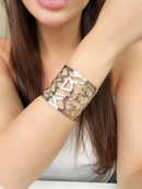 Bracelete Feminino Vazado - Dourado ou Prateado - Leve moderno e sofisticado