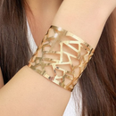 Bracelete Feminino Vazado - Dourado ou Prateado - Leve moderno e sofisticado