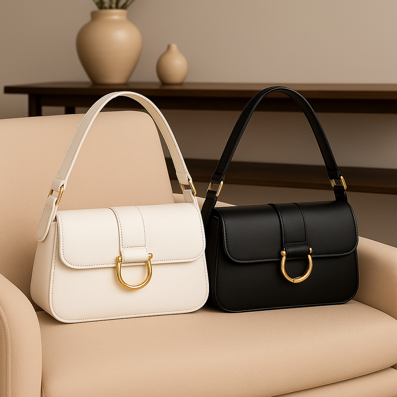 Kit Bolsa Feminina 2 peças Lançamento Nova Tendencia Elegante Alça Transversal Mega Oferta