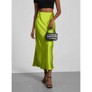 Saia Midi Cetim Longa Elegante Feminina Luxo , Cintura Alta Moda 2025