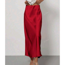 Saia Midi Cetim Longa Elegante Feminina Luxo , Cintura Alta Moda 2025