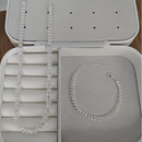 Conjunto de pulseira e colar Riviera Navete folheado a ouro 18k