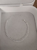 conjunto de pulseira e colar Riviera Navete folheado a ouro 18k