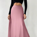 Saia Midi Cetim Longa Elegante Feminina Luxo , Cintura Alta Moda 2025