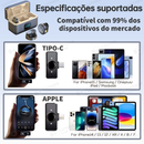 Microfone De Lapela Sem Fio Pro Para iPhone/Android Profissional Magnético Redução de Ruído