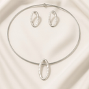 Colar Aro Choker Com Brinco Da Moda Com Diversos Modelos