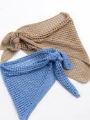 Lenço Bandana Tricot Ponto Crochê Tendência Verão Estiloso Elegante