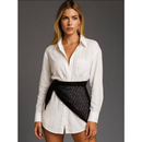 Lenço Bandana Tricot Ponto Crochê Tendência Verão Estiloso Elegante