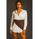 Lenço Bandana Tricot Ponto Crochê Tendência Verão Estiloso Elegante