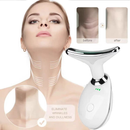 Massageador De Pescoço E Rosto Fototerapia Vibratória LED Para Rejuvenescimento Reafirmante Antirrugas