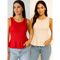 Blusa Bata Peplum Canelada – Elegância leve para todos os dias