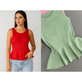 Blusa Bata Peplum Canelada – Elegância leve para todos os dias