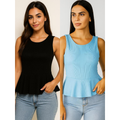 Blusa Bata Peplum Canelada – Elegância leve para todos os dias