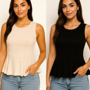 Blusa Bata Peplum Canelada – Elegância leve para todos os dias