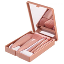 Kit 5 de pincéis Para maquiagem Com espelho super sofisticado-INLIS ANA