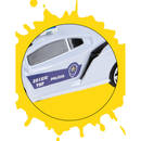 Carrinho De Policia Com Controle Remoto 3 Funções Pilha Aa