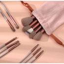 Kit 13 Pçs Pincéis de Maquiagem Com Bolsa de Veludo Contorno Kabuki Profissional Várias Cores Disponíveis