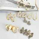 Kit 10 pares de brincos modernos folheado a ouro e prata feminina elegante moda sofisticado sortidos